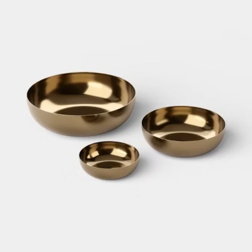 Set of 3 Gold Nesting Bowls - Threshold