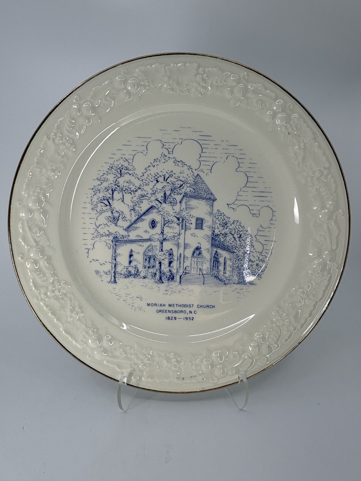 Vintage church plate Moriah Methodist Church Greensboro, North Carolina NC Pate Vintage church plate Moriah Methodist Church Greensboro, North Carolina NC Pate