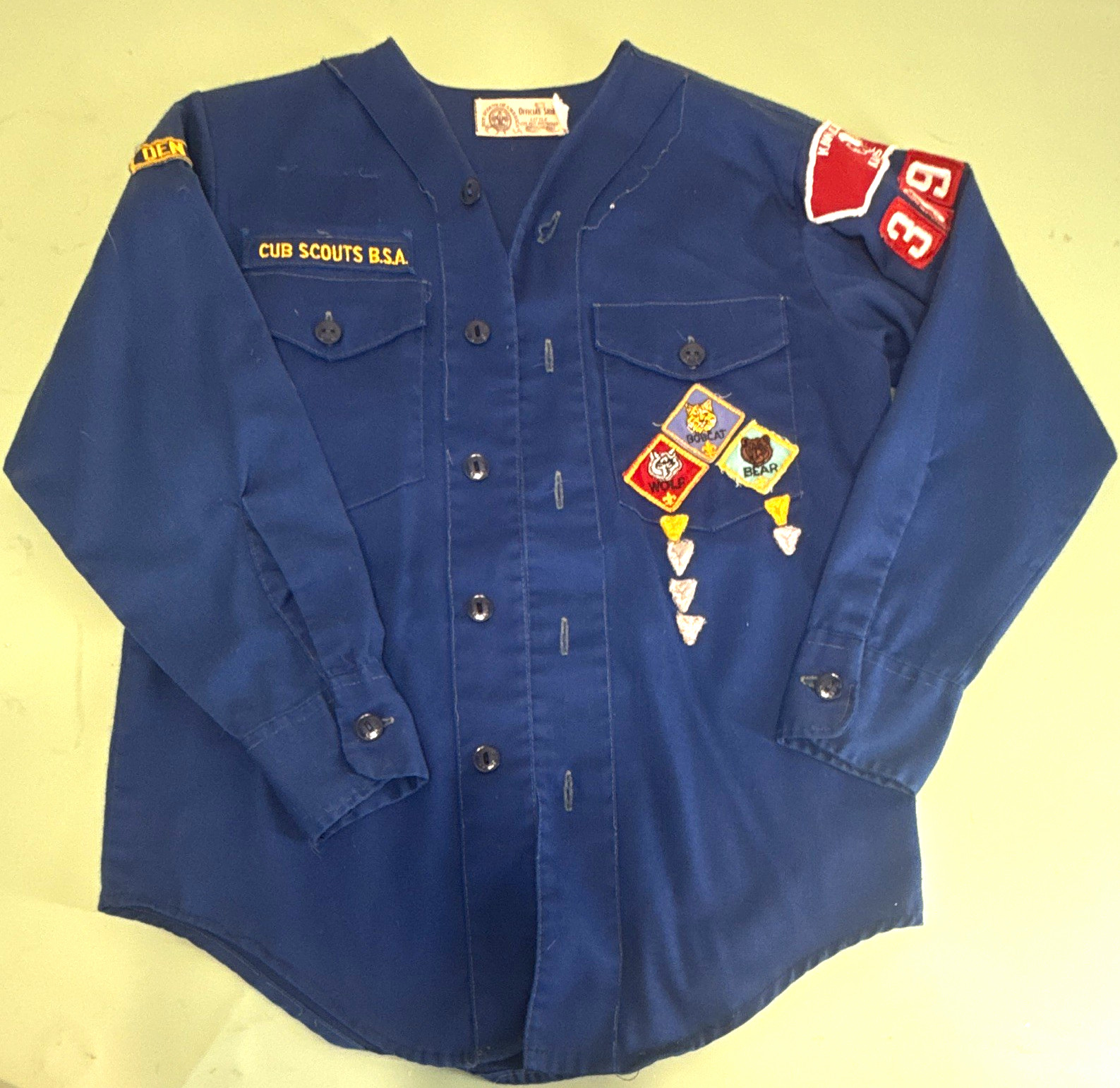 Vintage Cub Scouts BSA Official Uniform Den 4 Kaw Council Kansas 3396 1950s