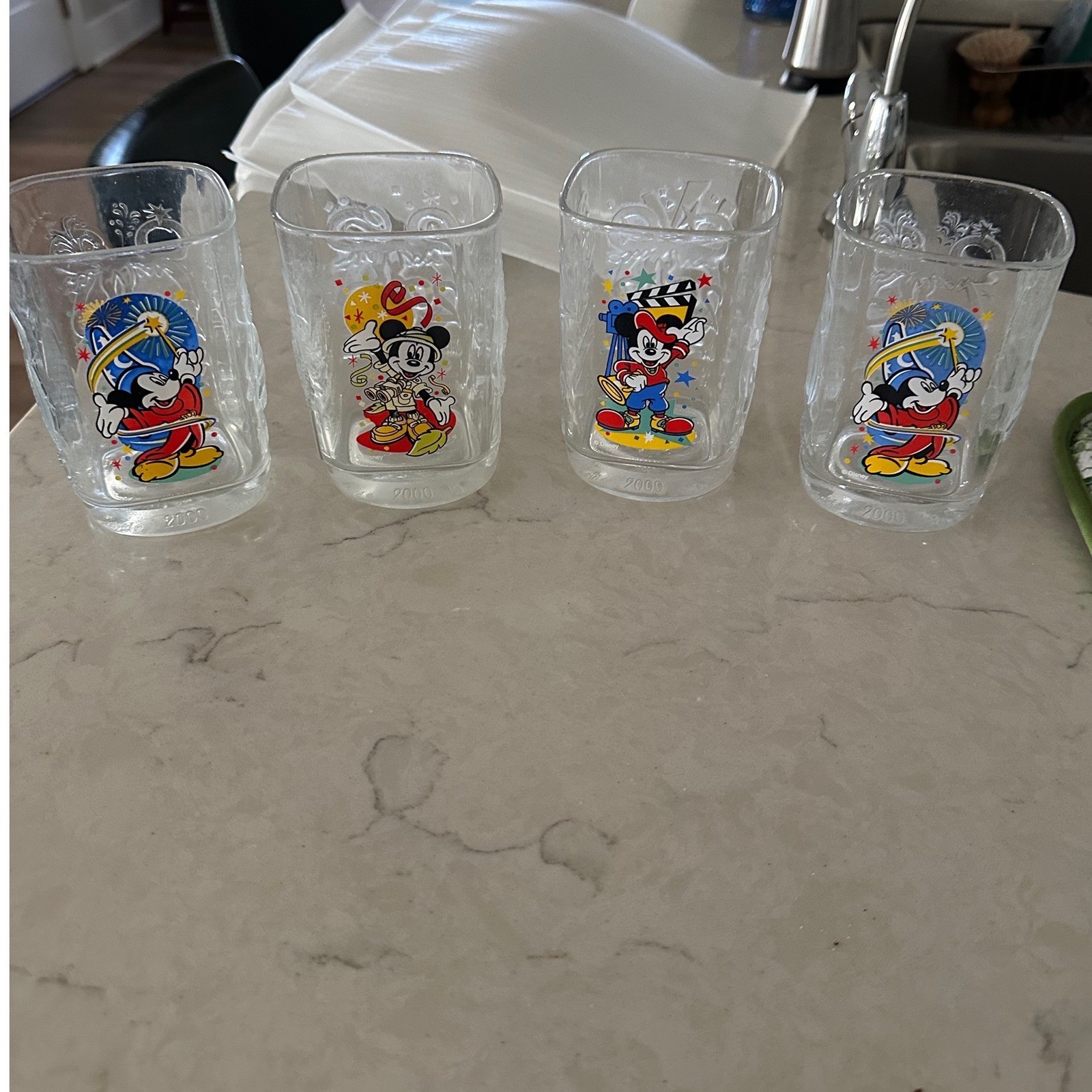 McDonald\'s Walt Disney World 2000  Mickey Mouse Lot of 4; 3 Dsigns-1 Duplicate