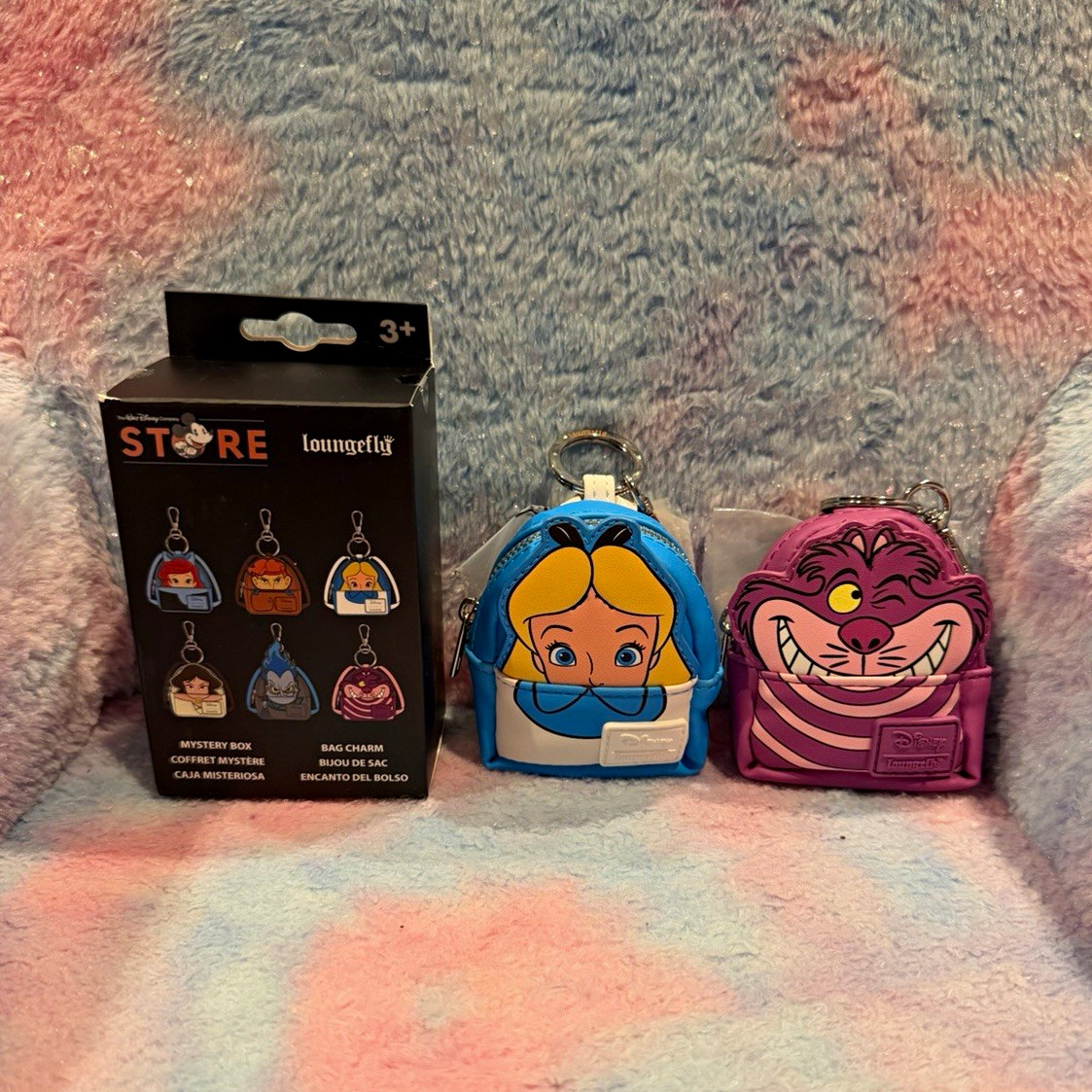 2026 Disney D23 TWDC Loungefly Mini Backpack Alice Cheshire Cat Bag Charm