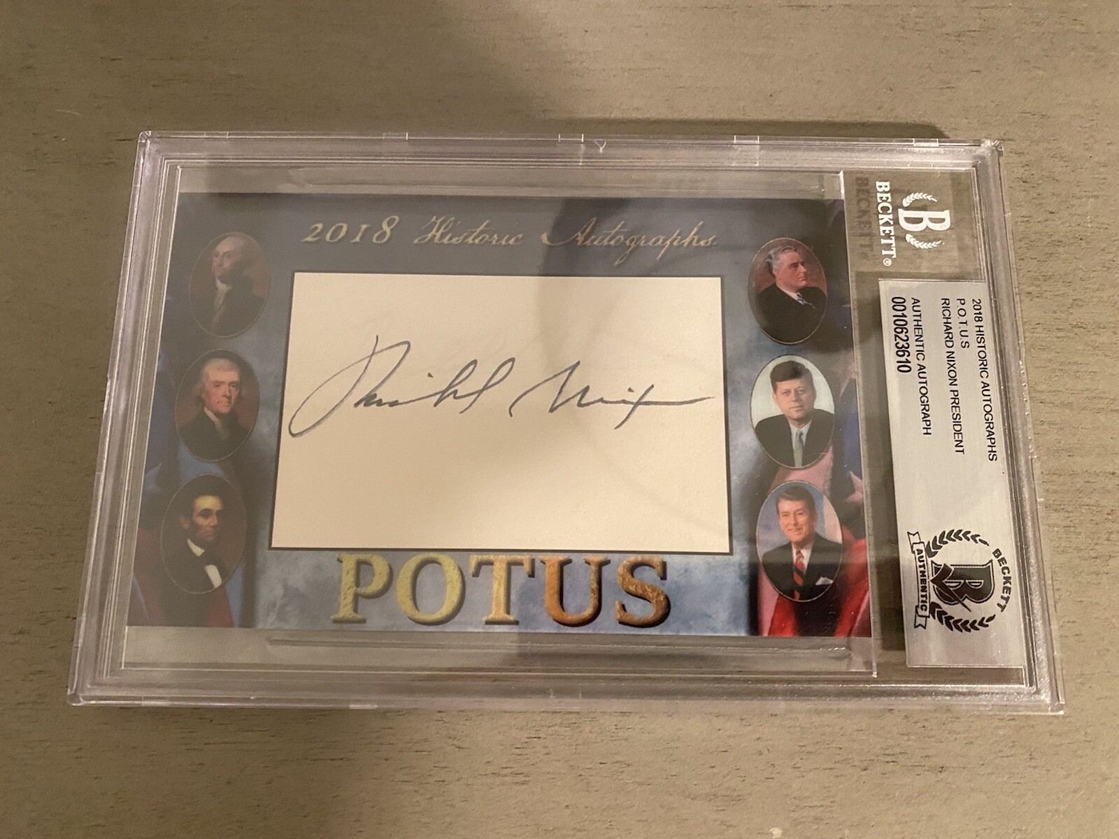 2018 POTUS Historic Autographs Richard Nixon Cut Beckett Authenticated BGS 2018 POTUS Historic Autographs Richard Nixon Cut Beckett Authenticated BGS