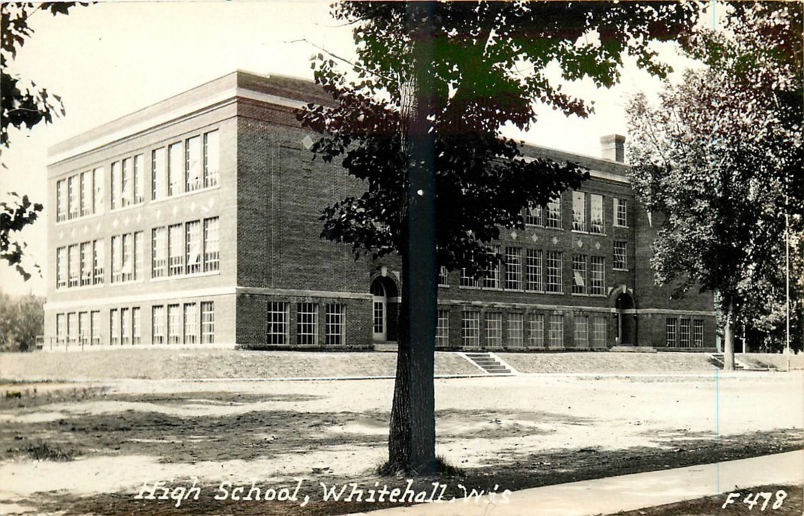 1930s Whitehall Wisconsin High School occupation F-478 RPPC Postcard 26-1575 1930s Whitehall Wisconsin High School occupation F-478 RPPC Postcard 26-1575