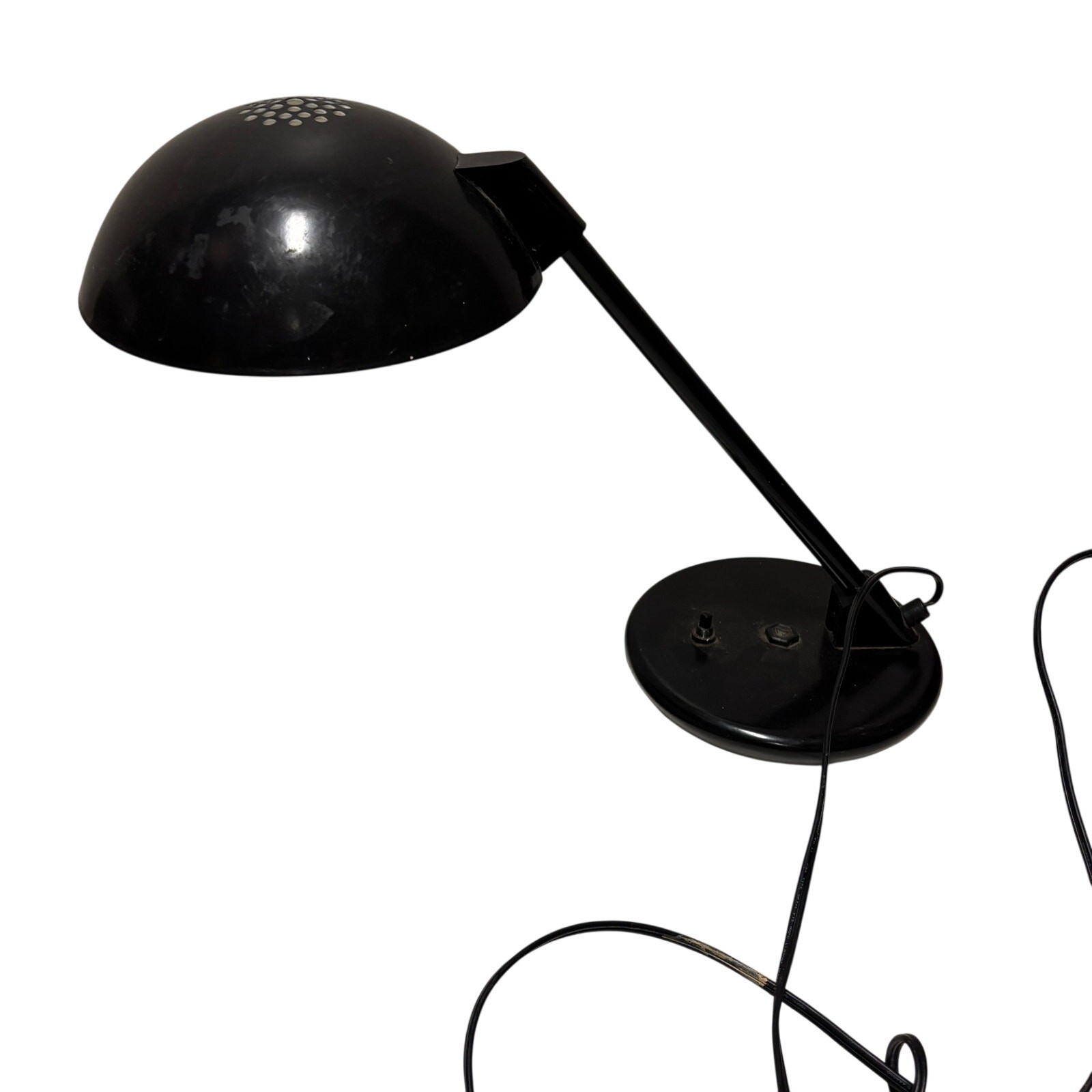VTG Black And White Art Specialty Space Age UFO Flying Saucer Desk Lamp VTG Black And White Art Specialty Space Age UFO Flying Saucer Desk Lamp