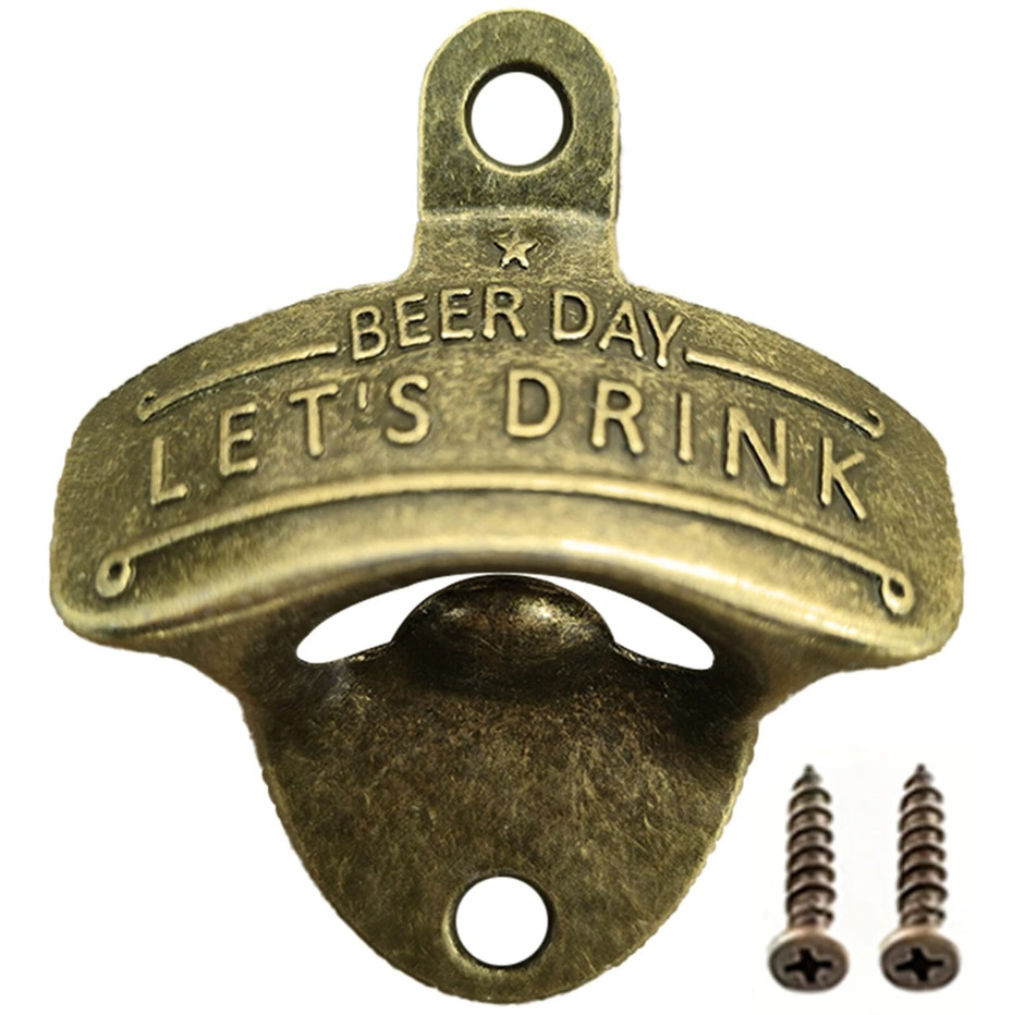 1 pc Vintage Wall Mounted Bottle Opener Retro Beer Opener Bar Tool