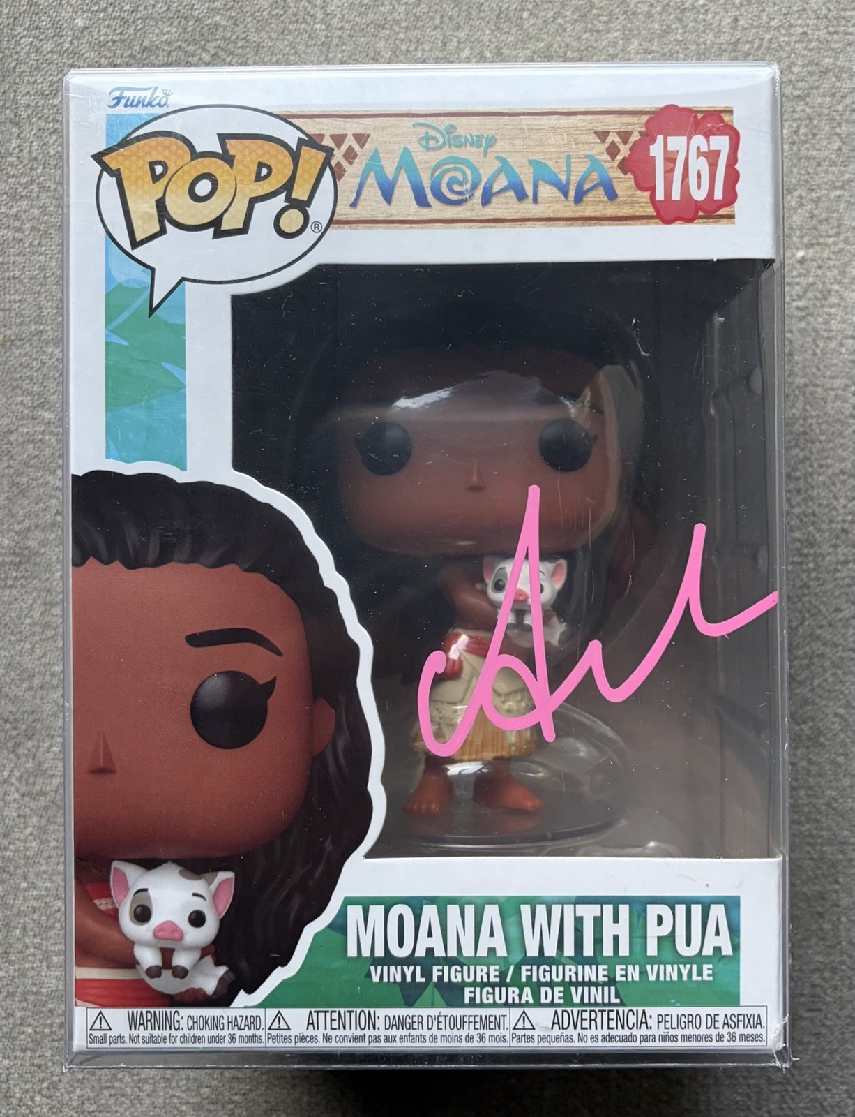 Auli'i Cravalho Moana & Pua Signed/Autographed Funko Pop #1767 Disney W/ COA