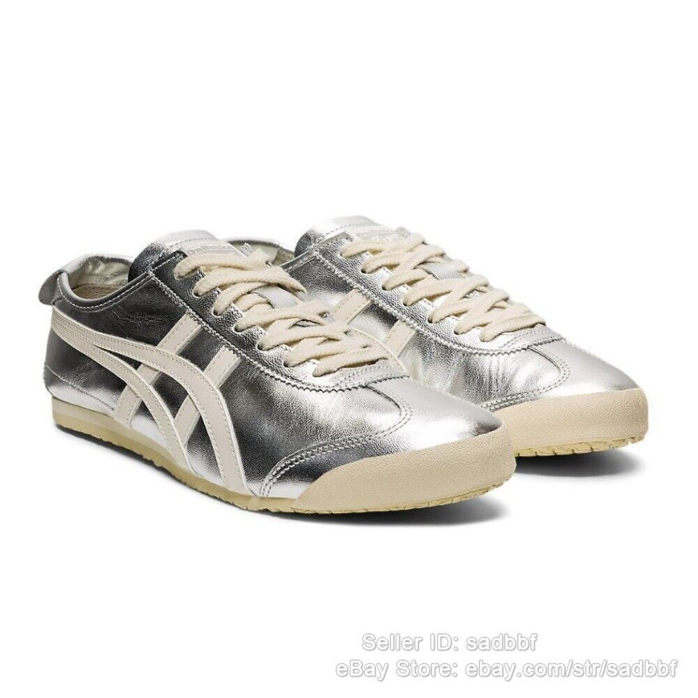 New Onitsuka Tiger MEXICO 66 Silver Sneakers Unisex Shoes for Casual Sporty Look