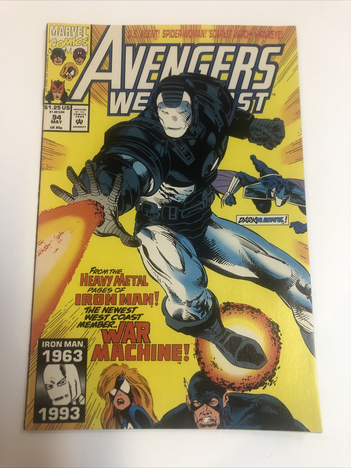Avengers West Coast (1993) # 94 (VF/NM) 1st James Rhodes as War Machine Avengers West Coast (1993) # 94 (VF/NM) 1st James Rhodes as War Machine