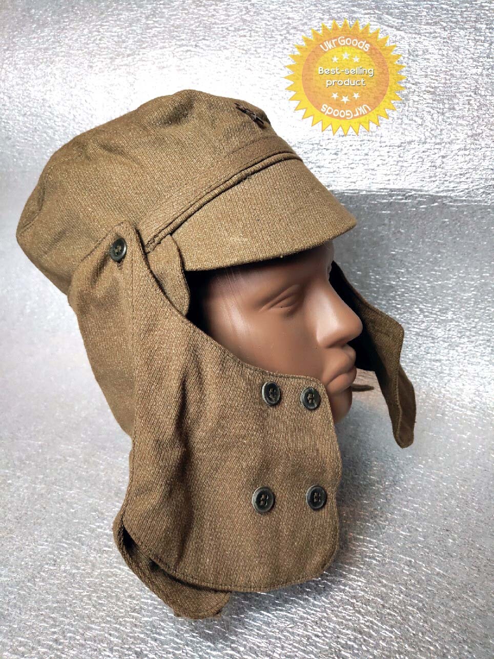 Cap Afganka Authentic Dated Soviet USSR Army Military Desert Hat size 55 New