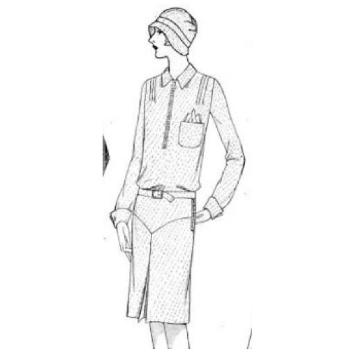 Vintage 1920s Two Piece Dress McCall Sewing Pattern 5550 Bust 35.5 Complete