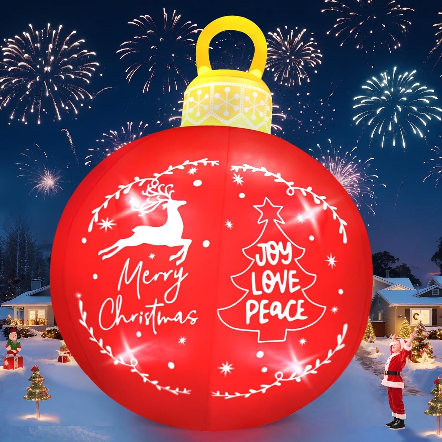 Kalolary 15FT Christmas Bell Inflatable with LED - Outdoor Decor Kalolary 15FT Christmas Bell Inflatable with LED - Outdoor Decor