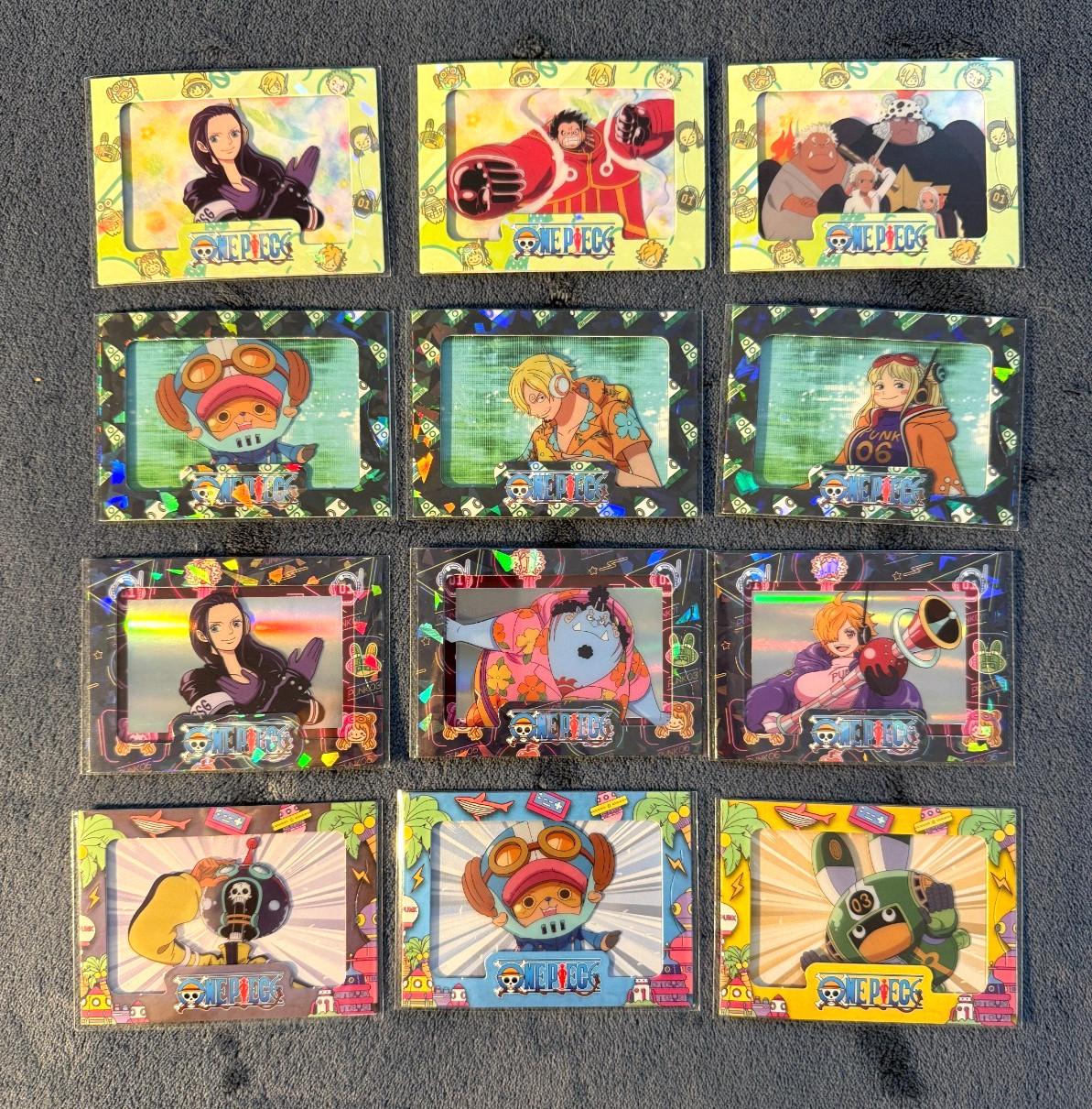🏴‍☠️One Piece Cyber Cel Series 2 Lot – 12 Unscanned Cards Including 3 Icons🏴‍☠