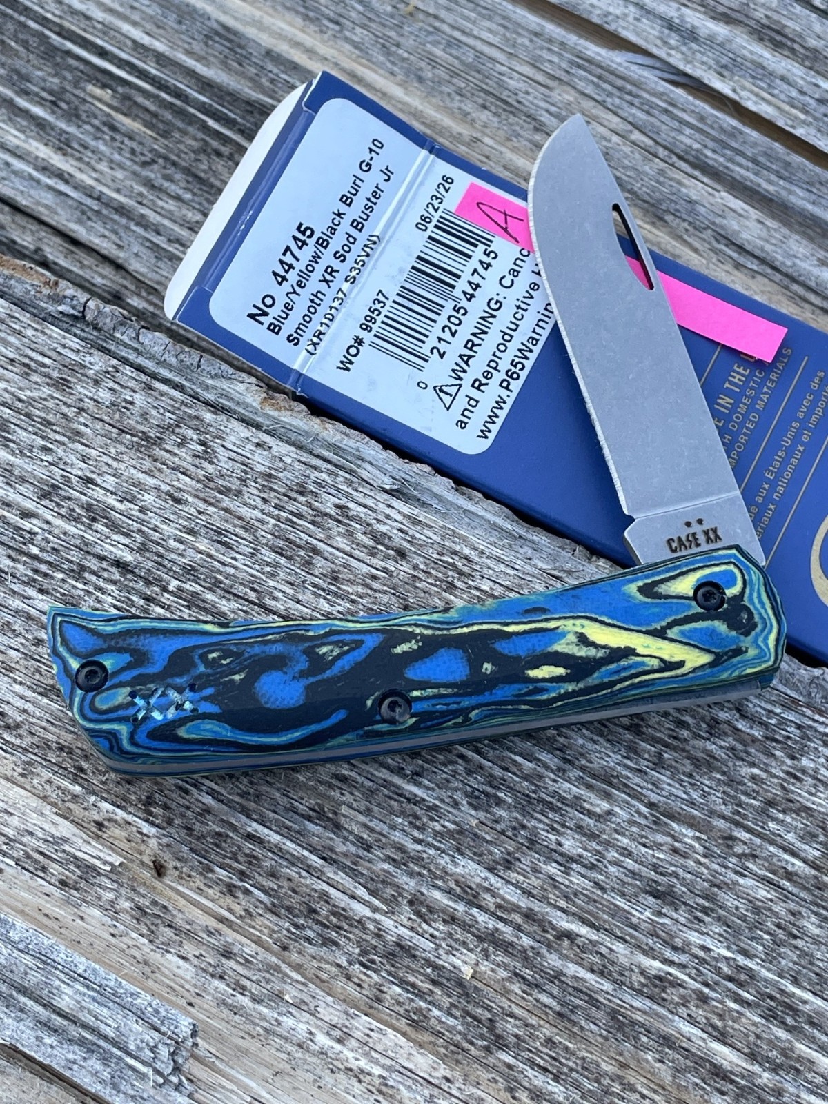 CASE XX a SFO SMKW EXCLUSIVE CROSSROADS XR SOD BUSTER JR S35VN STARRY NIGHT G-10