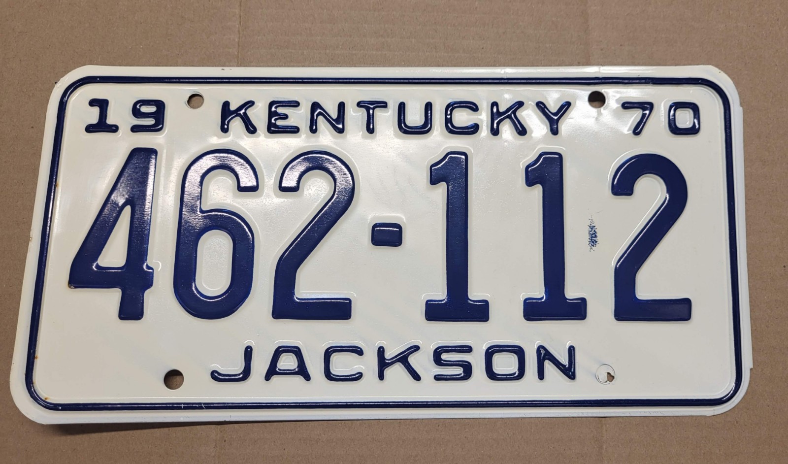 1970 Kentucky License Plate Tag # 462-112  Jackson Co  - Nicer One 