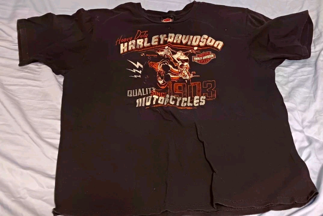 Harley-Davidson Florida USA Black Heavy Duty Graphic T-Shirt XL Motorcycle