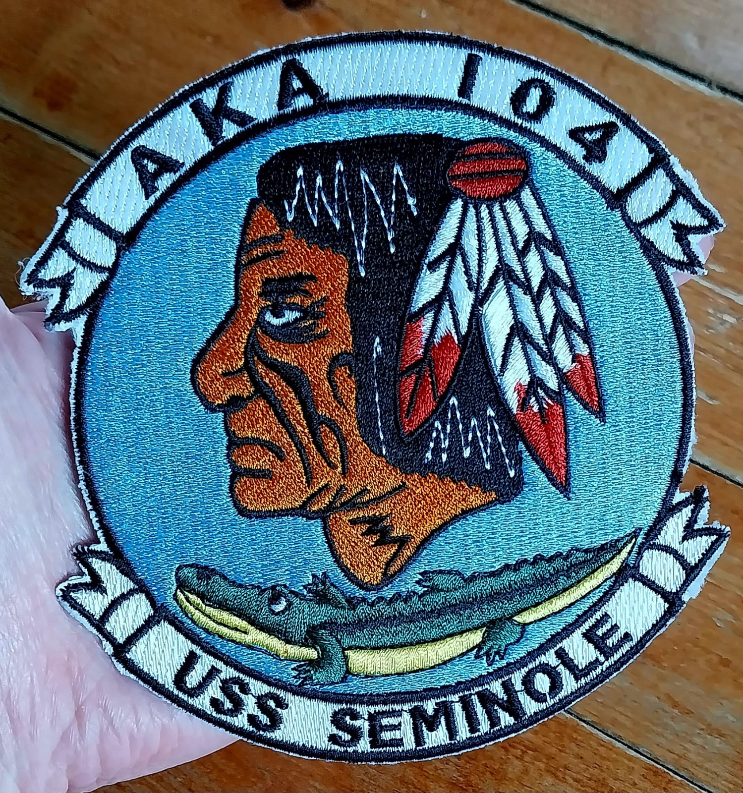 USS SEMINOLE AKA 104 ATTACK CARGO SHIP EMBROIDERED USN Military NAVY Patch