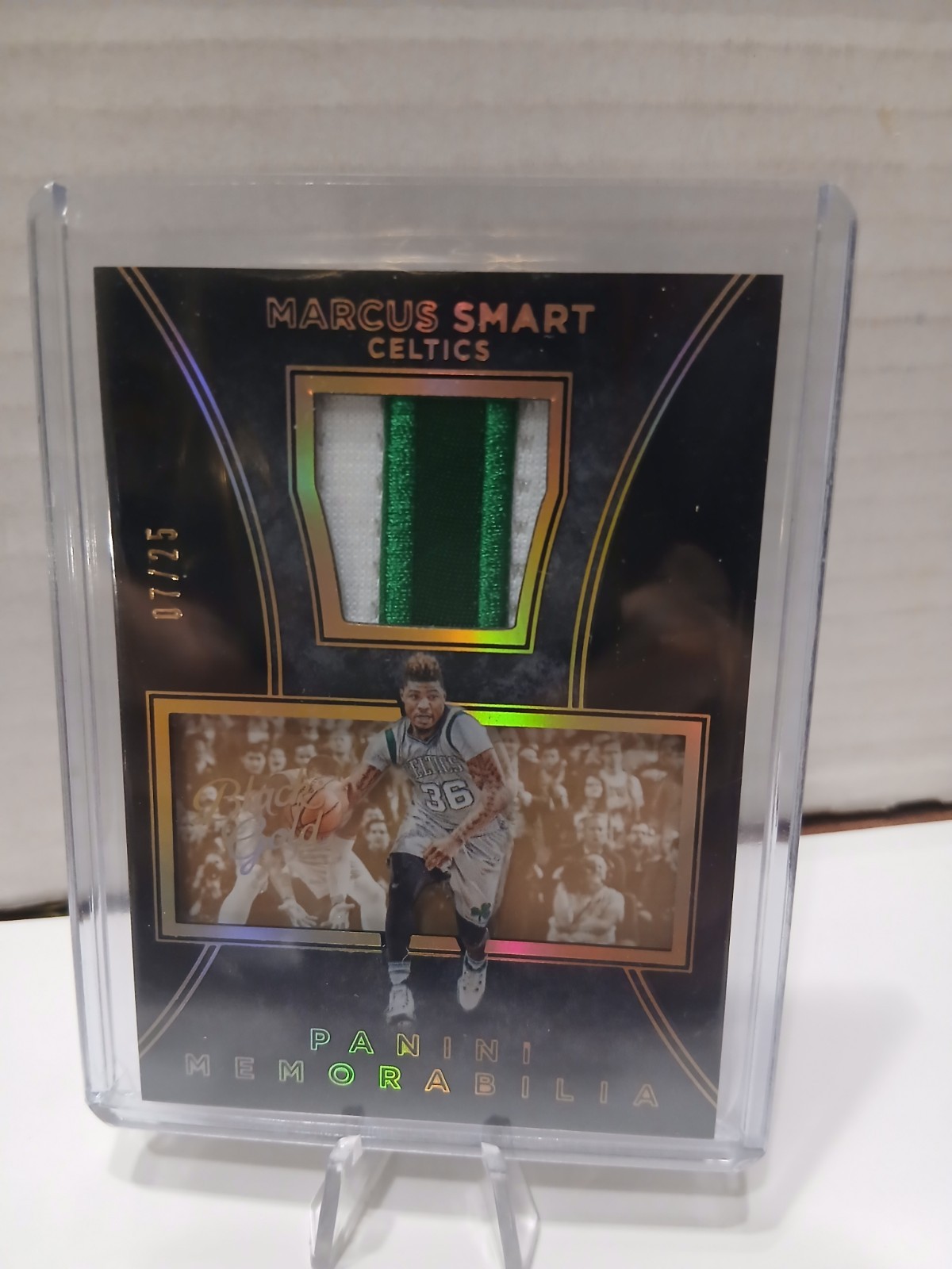 2015-2016 PANINI BLACK GOLD Marcus Smart MEMORABILIA #39 /25 Jersey Relic CELTIC