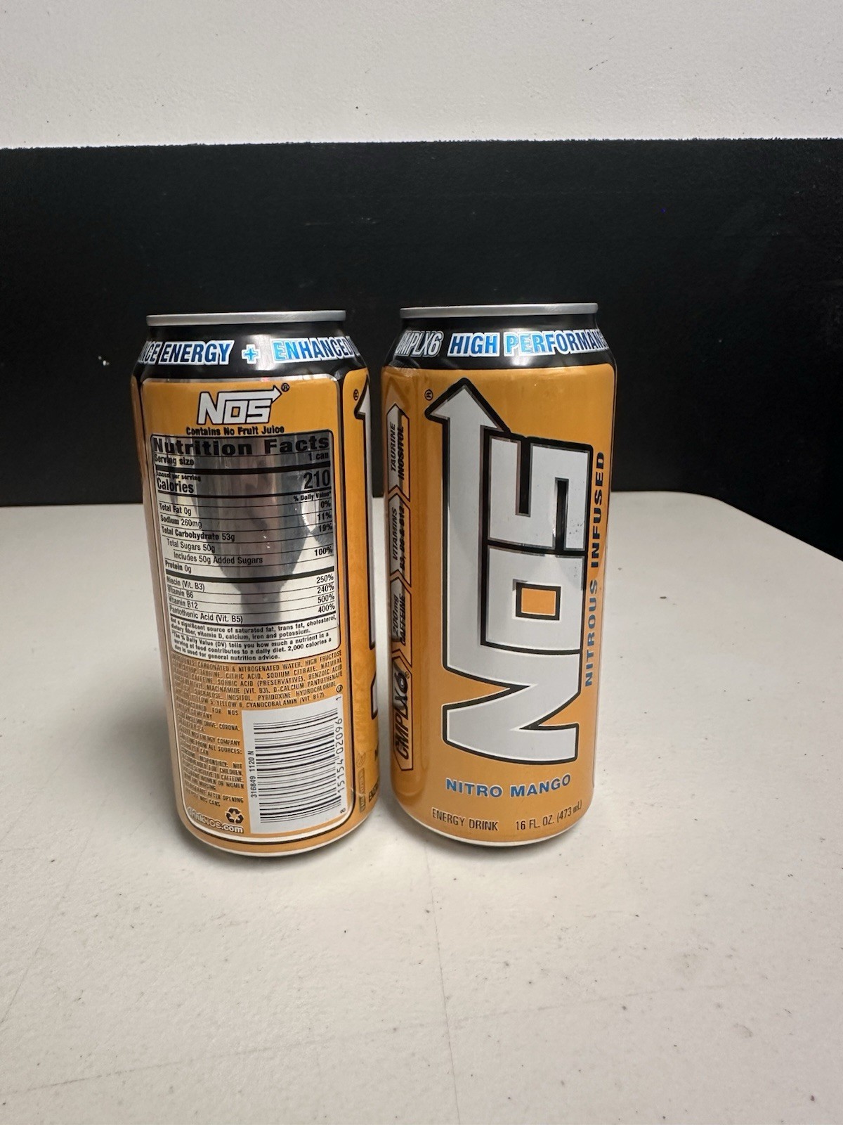 RARE 2x NOS Energy Drink Nitro Mango Unopened 16FL oz