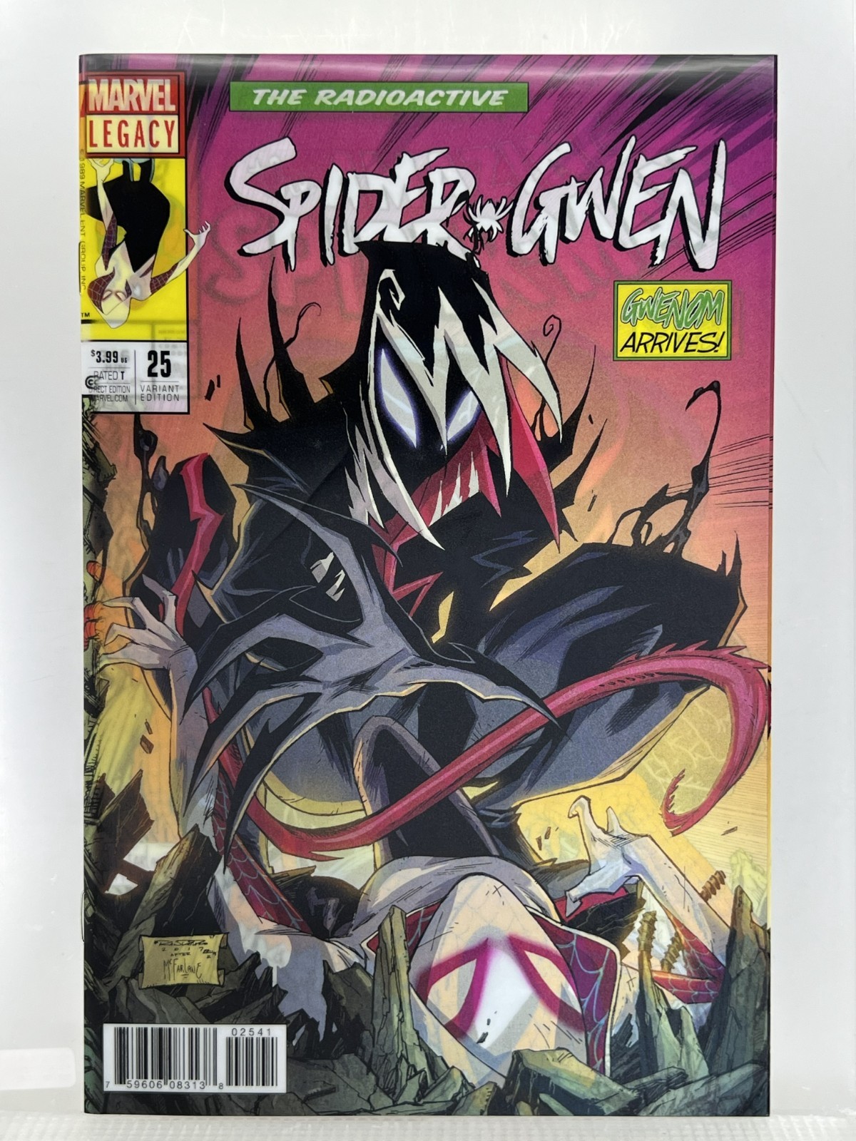 Spider-Gwen 25 ~Est. High 9s ~New Unopened ~Orig. Owner ~Lenticular Homage ~Key Spider-Gwen 25 ~Est. High 9s ~New Unopened ~Orig. Owner ~Lenticular Homage ~Key