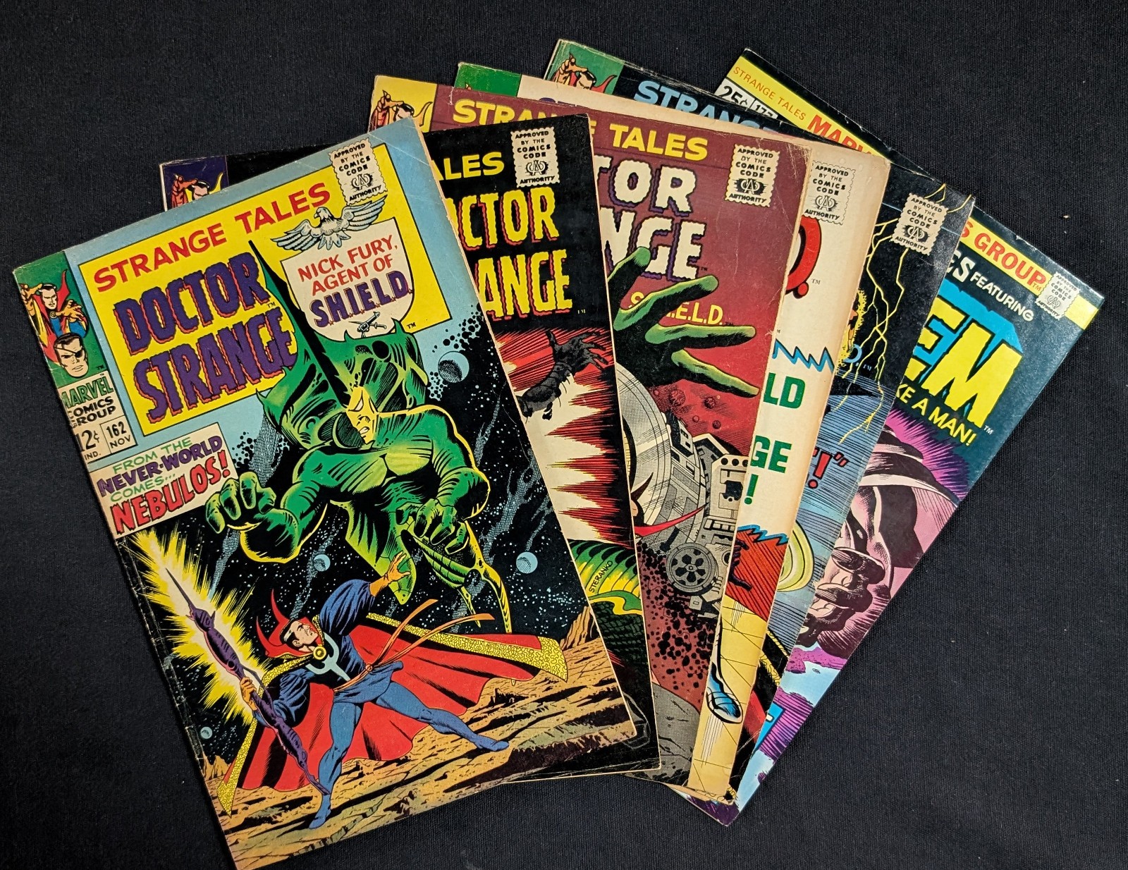 1967–74 Marvel Strange Tales Vol 1 #162-165, 168, 177 Lot of 6 