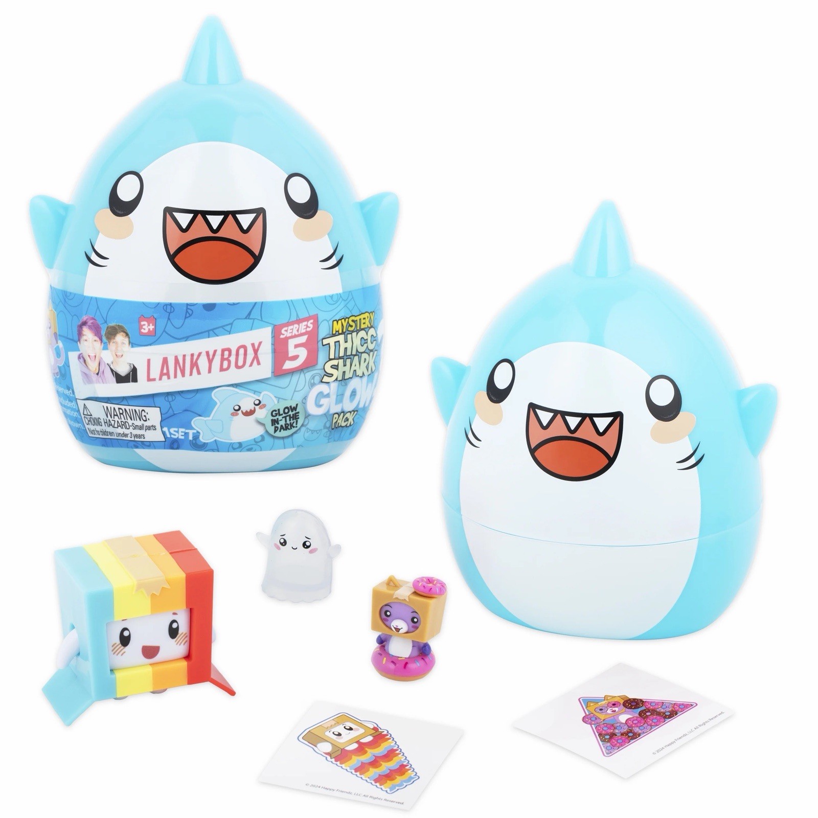 LankyBox Series 5 Mystery Thicc Shark Glow Pack Blind Pack Sticker 3+