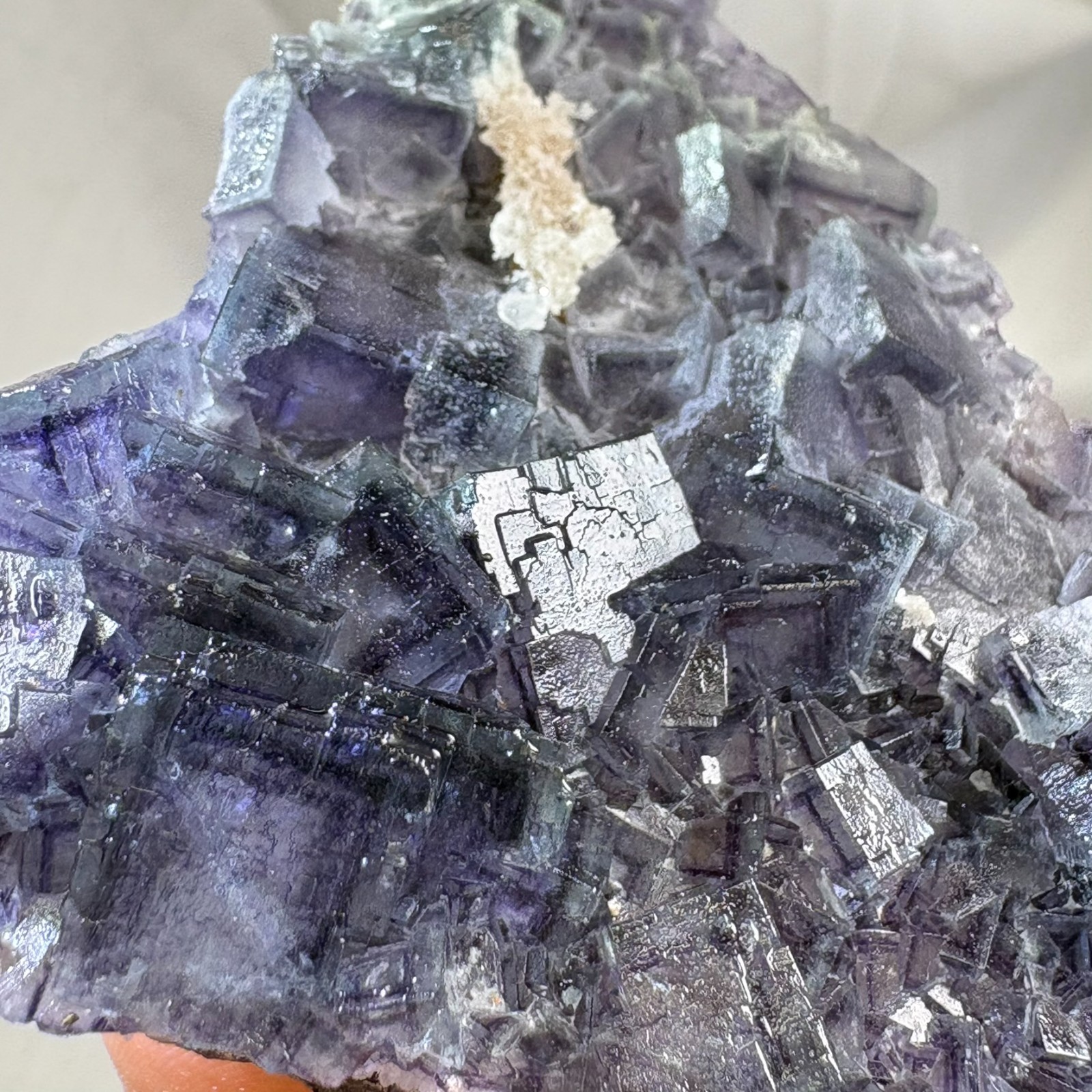 Natural Crystal QR-CODE Phantom Fluorite Cluster Rare Specimen Raw Mineral Focus