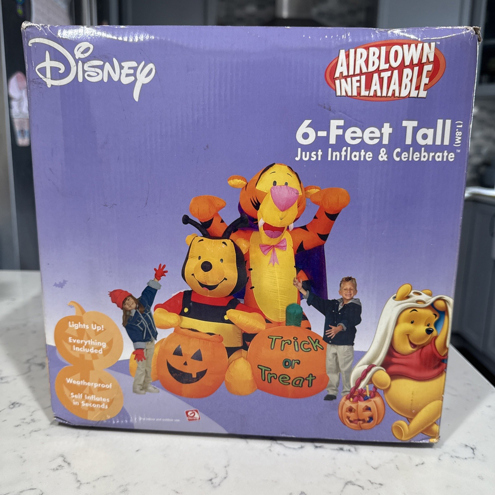 Gemmy 6ft Tall Disney Winnie The Pooh & Tigger Halloween Inflatable SUPER RARE