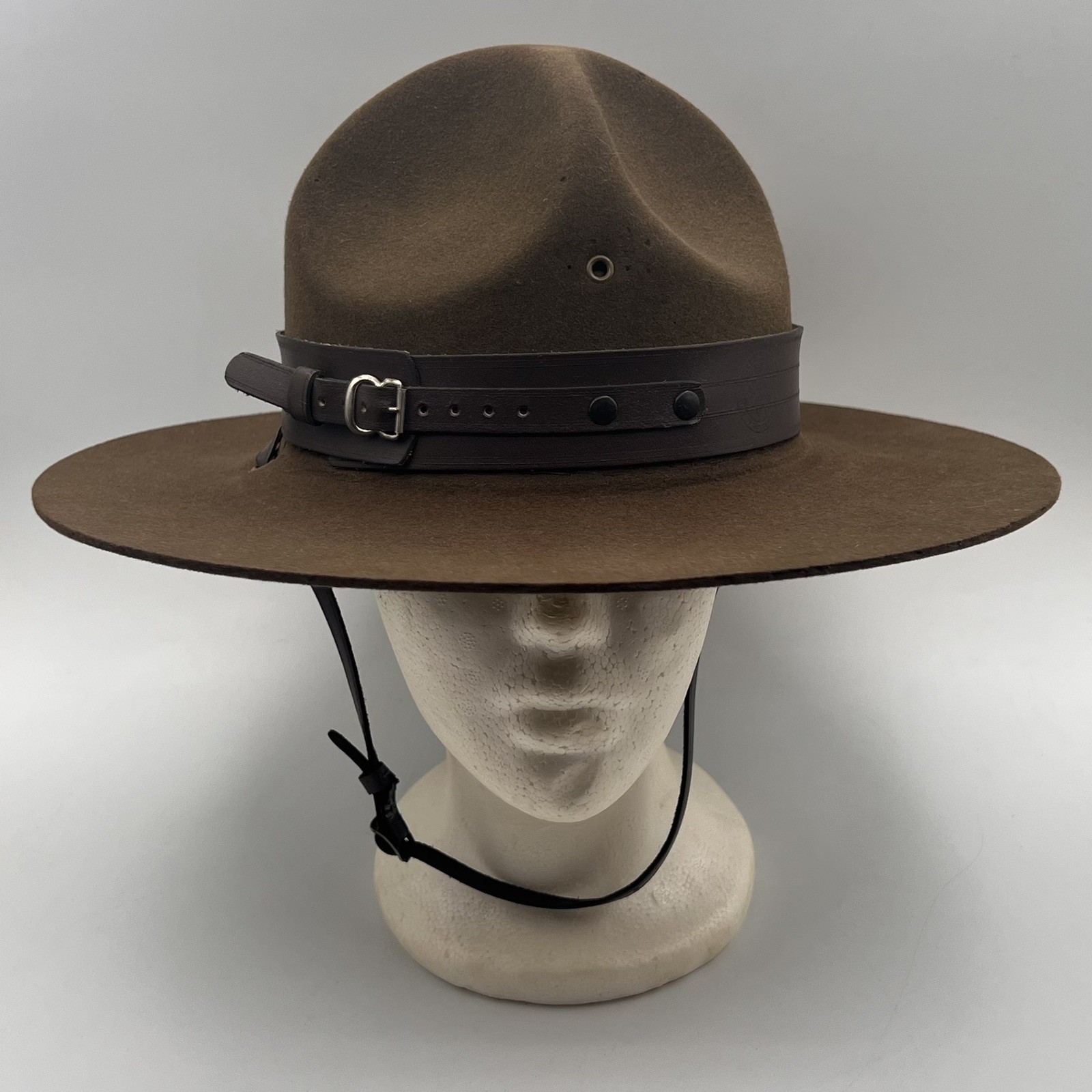 Vintage 1960s BSA Boy Scouts America Campaign Smokey Bear Hat Size 7 W/ Hat Box