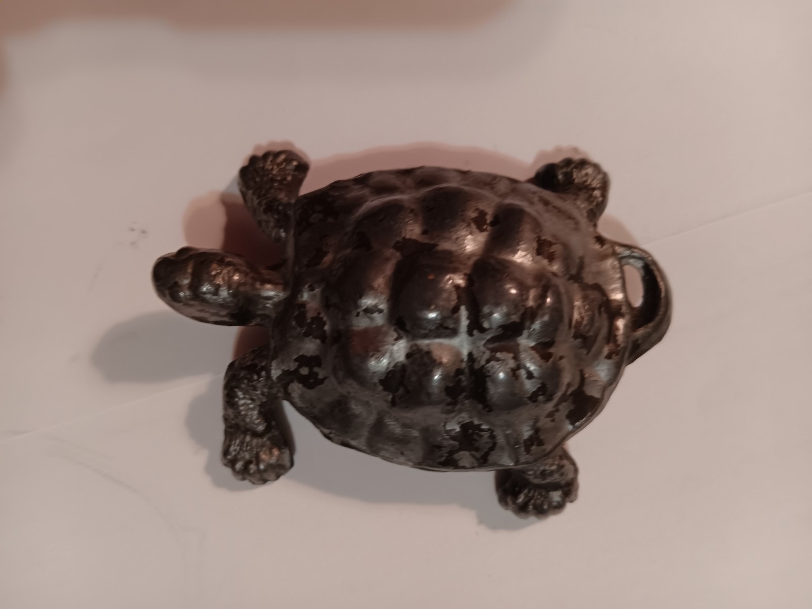 1920s Antique Turtle Crane Breed Casket Paperweight. Excellent Condition