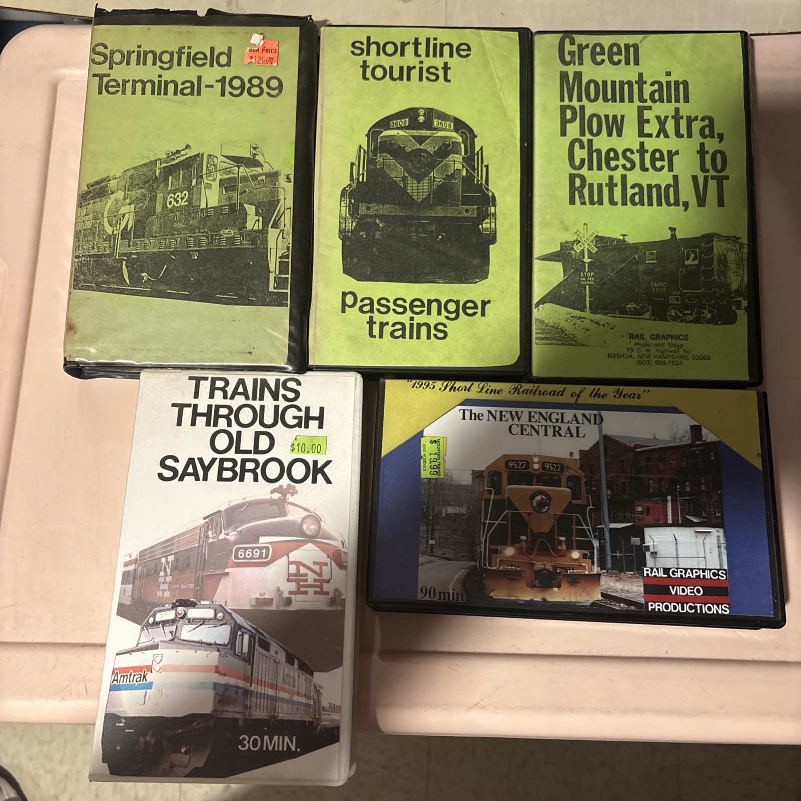 Rare Rail Graphics VHS Lot Springfield Terminal Green Mountain Trains 1989 1990