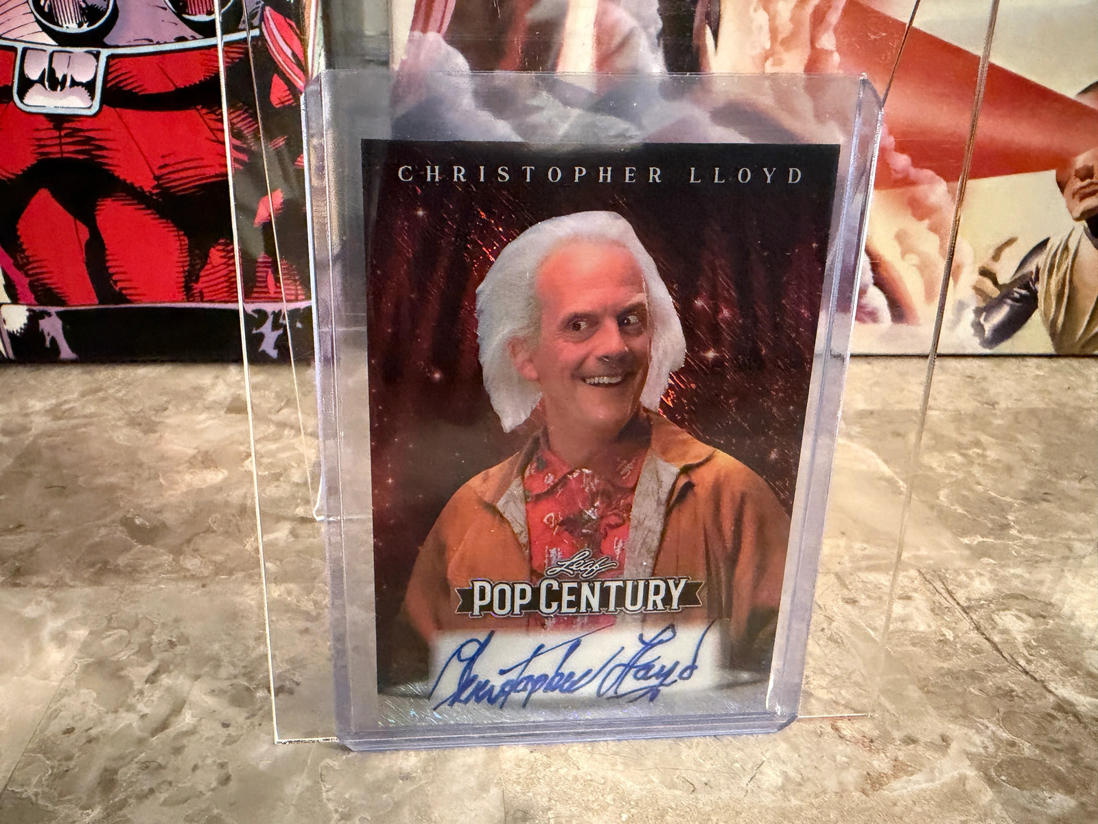 Christopher Lloyd 2026 Leaf Pop Century Base Red Shimmer 1/1 Christopher Lloyd 2026 Leaf Pop Century Base Red Shimmer 1/1