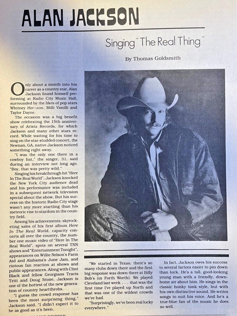 1990 Country Music Performer Alan Jackson