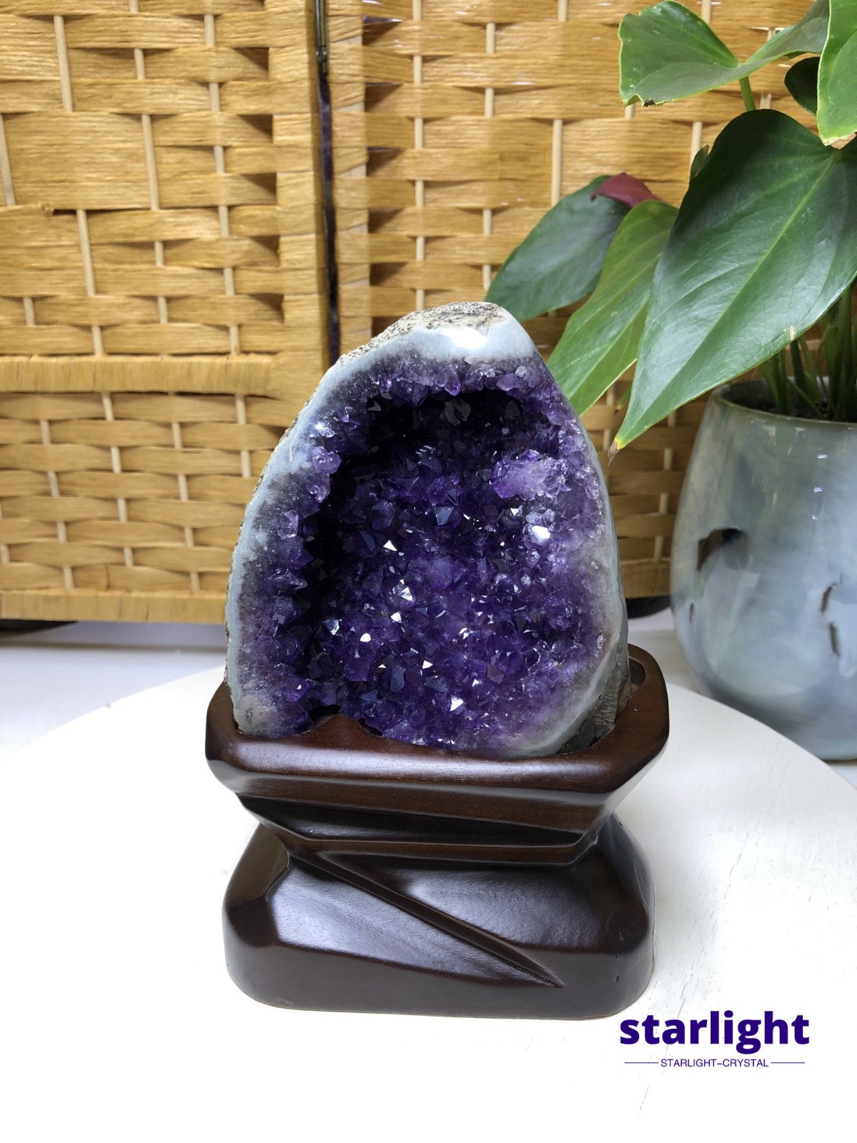 3.8LB Natural Uruguayan amethyst cluster ornament
