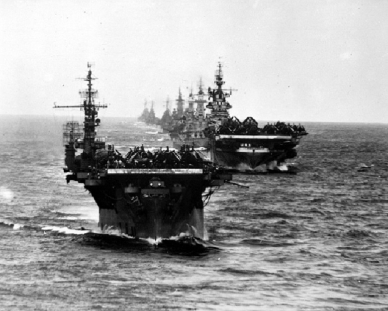 US Aircraft Carriers Task Group 38.3 South Pacific 8x10 World War II 2 Photo 590