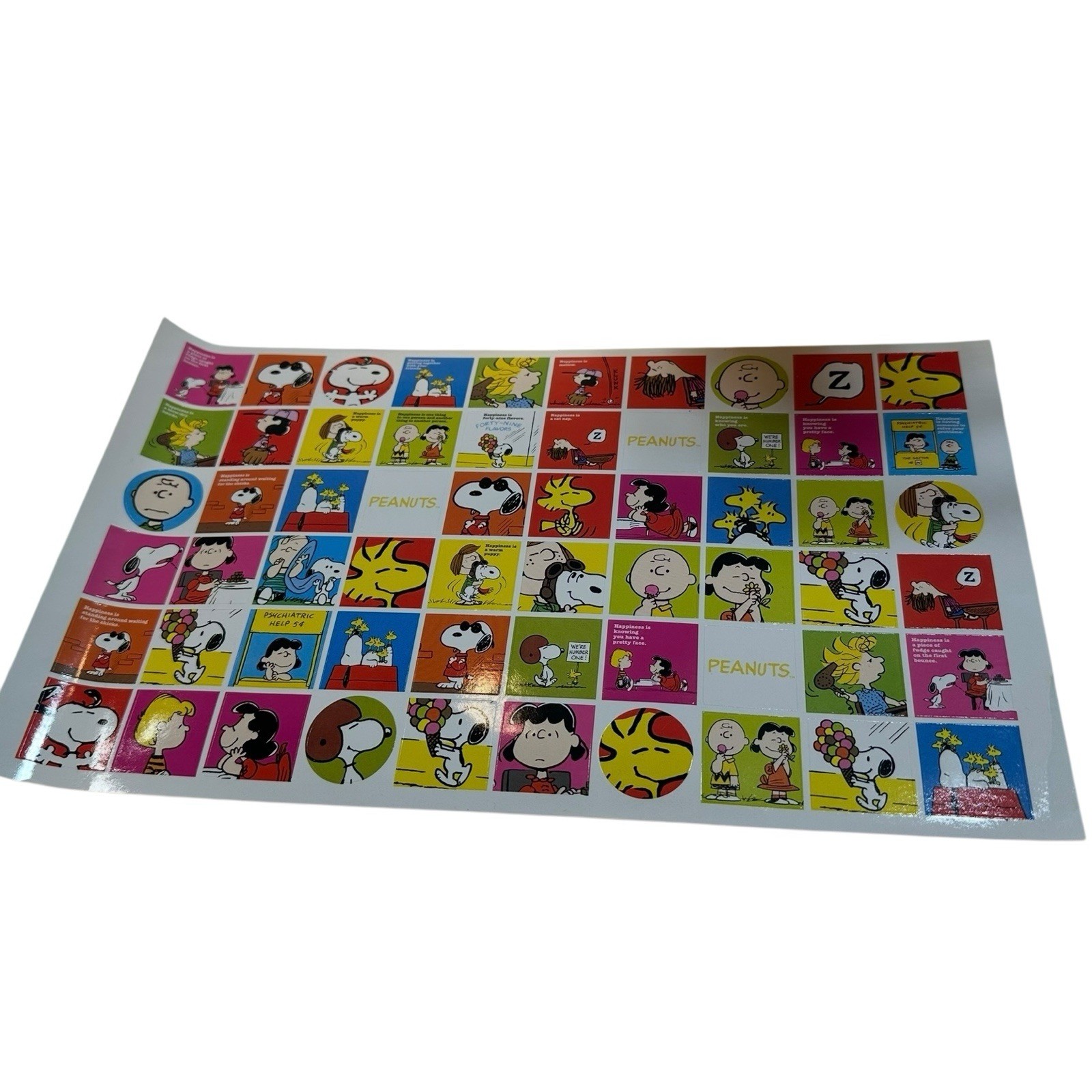 Peanuts Happiness Is 60 Sticker Sheet Vintage Snoopy Lucy Charlie Brown Woodstoc Peanuts Happiness Is 60 Sticker Sheet Vintage Snoopy Lucy Charlie Brown Woodstoc