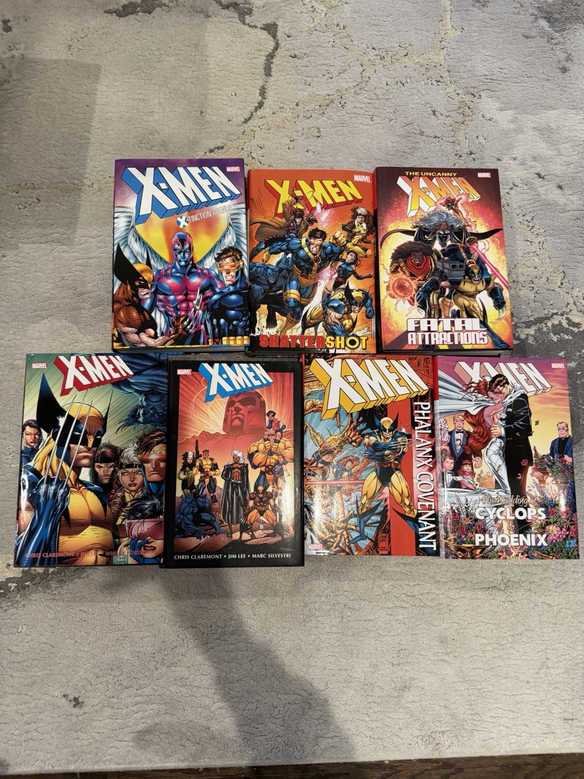 X-Men Omnibus Lot of 7 Claremont Jim Lee Shattershot Fatal Attractions Phalanx