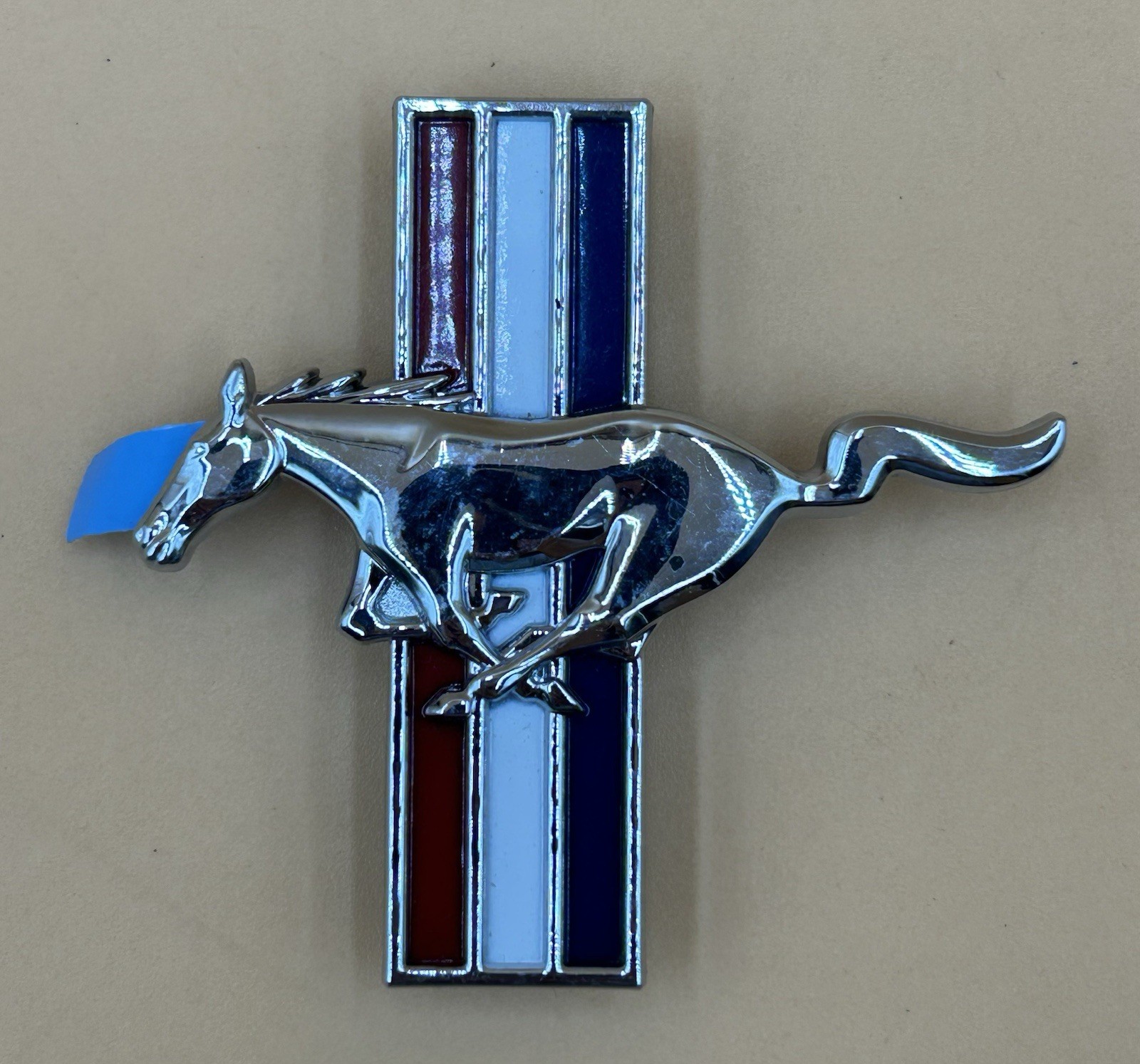 1965 1966 Mustang Emblem Flat Running Horse Chrome New. 1965 1966 Mustang Emblem Flat Running Horse Chrome New.