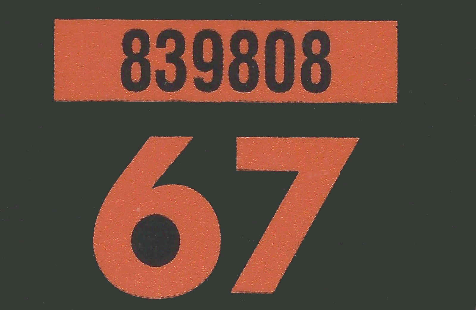1967 WASHINGTON Vinyl Sticker Decal-TRUCK License Plate Registration TAB TAG-New