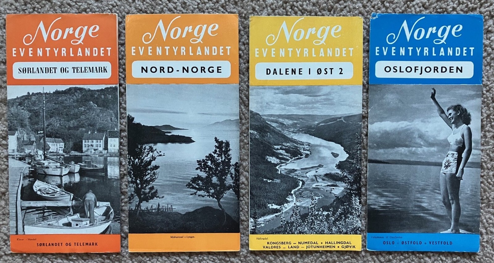 Vtg 1950\'s Norway Norge Travel Guides Vaca Brochure Lot of 4 Paper Ephemera