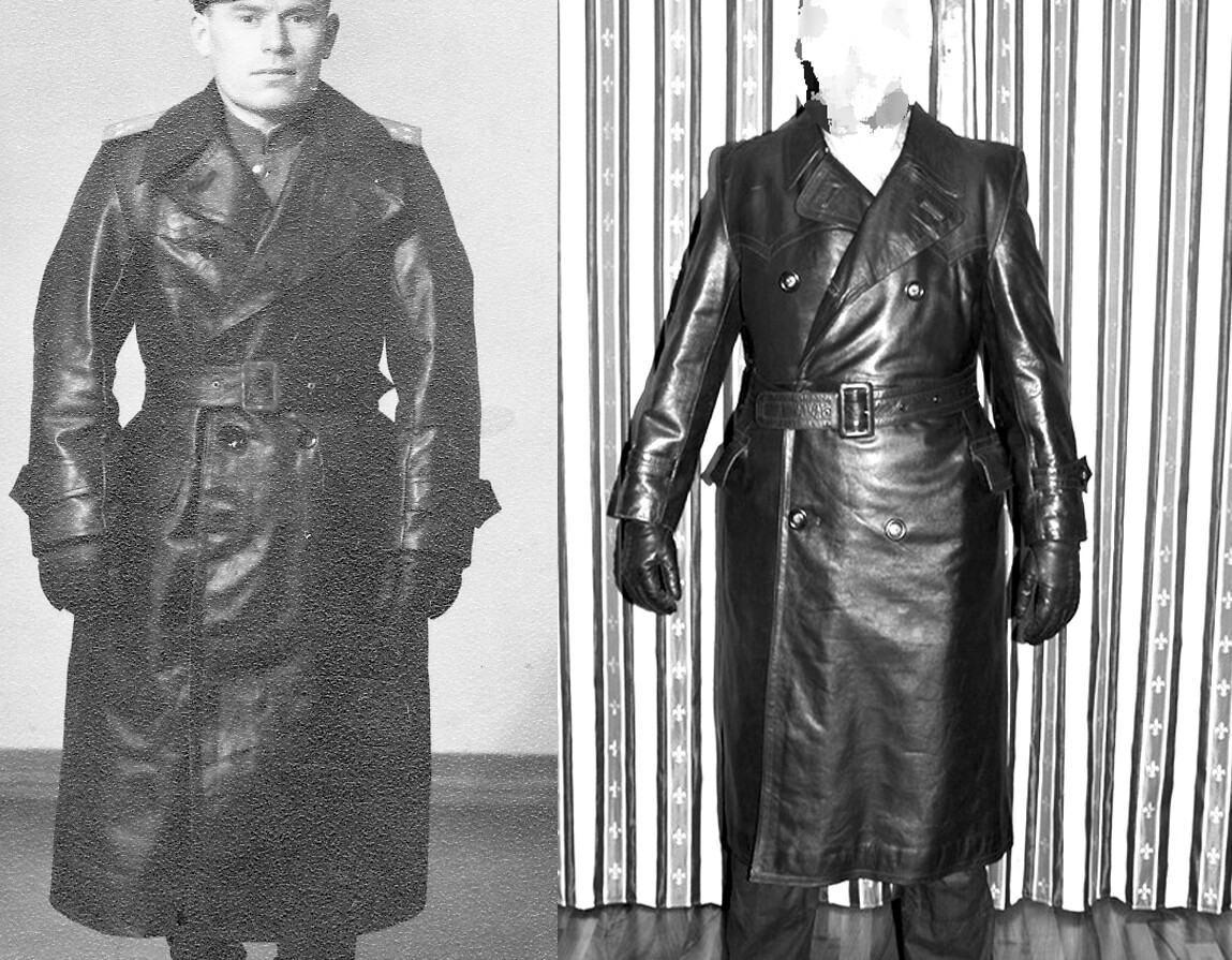 Leather Coat Soviet Army Officer Military USSR ССР WW2 Soviet WW2 NKVD USSR