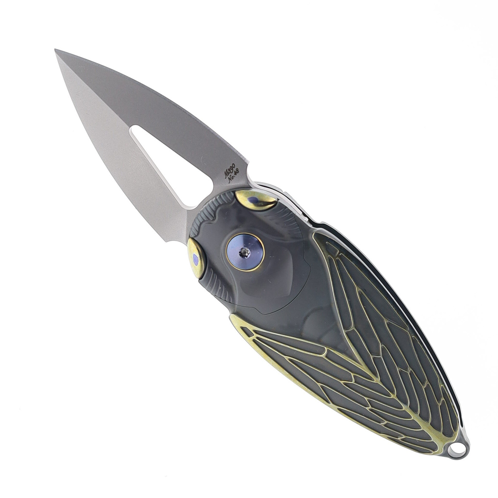 Rike Knife Cicada Folding Knife Dark Gray Handle M390 Plain Edge RK-Cicada-DG