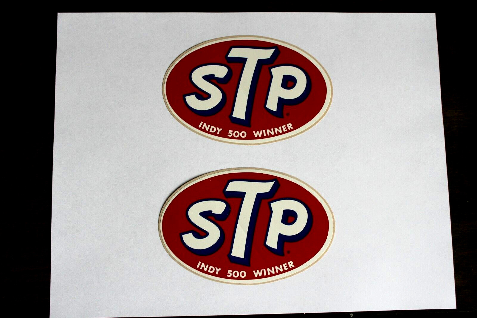 1969 STP 2 VINTAGE ORIGINAL INDY 500 WINNER RACING STICKERS DECALS NOS 4-3/4 1969 STP 2 VINTAGE ORIGINAL INDY 500 WINNER RACING STICKERS DECALS NOS 4-3/4