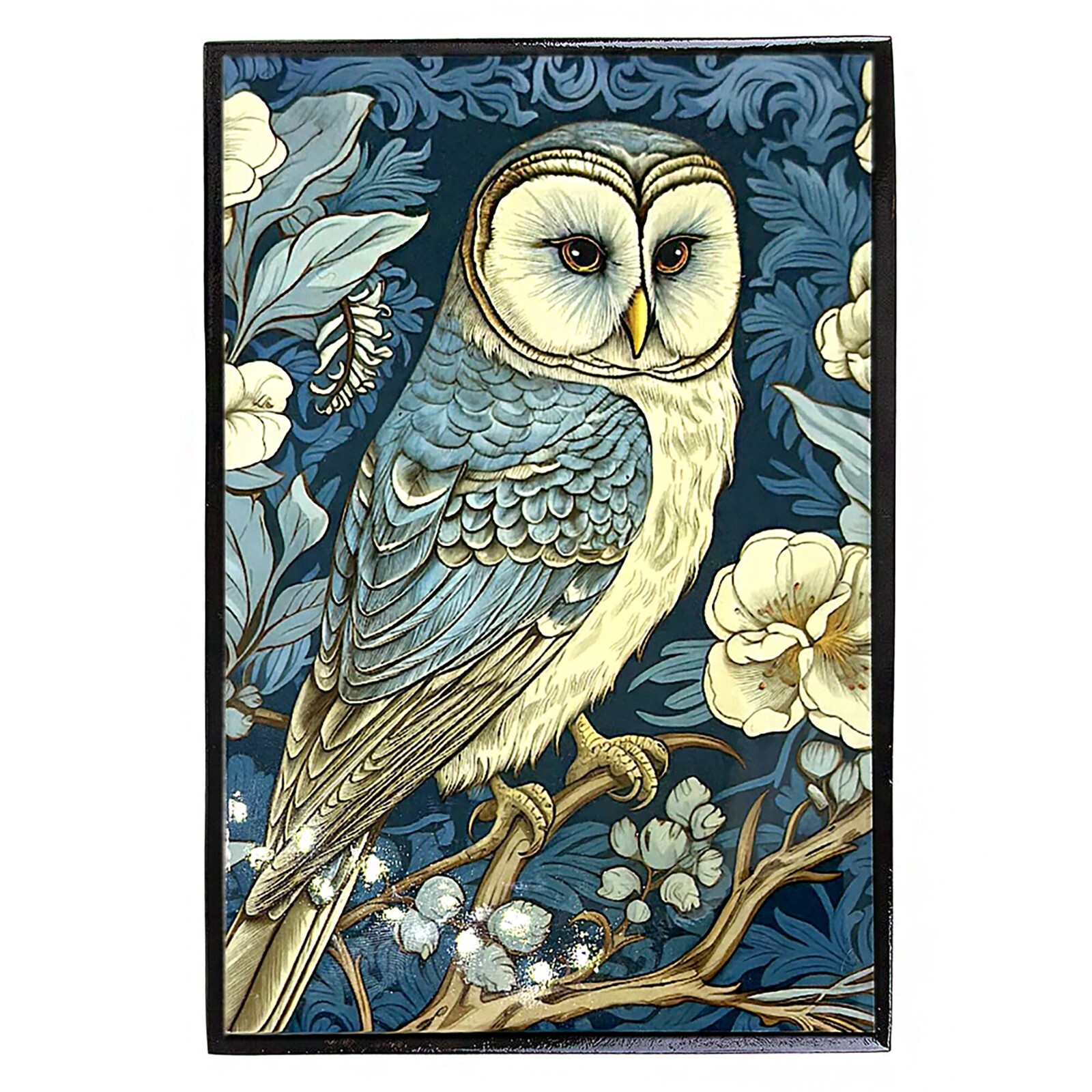 William Morris Owl Jewelry Box Trinket Box Keepsake Art 4x6
