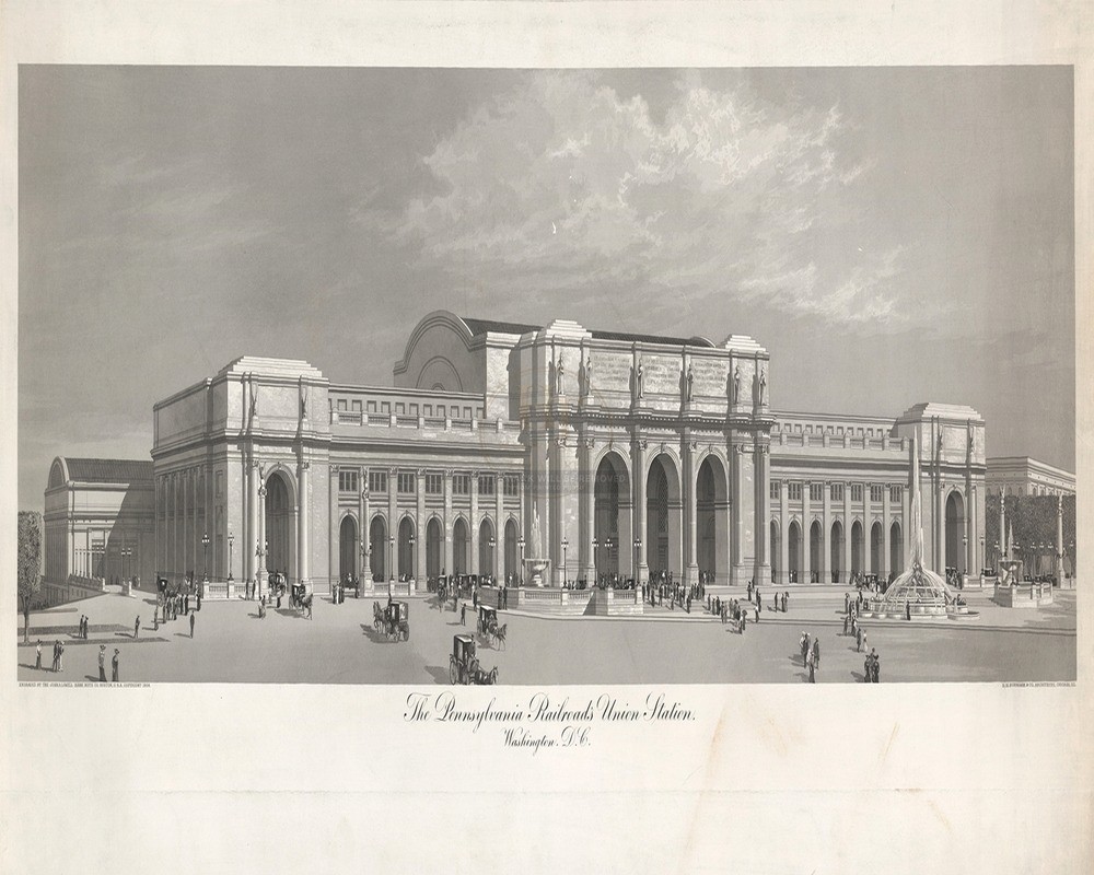 Pennsylvania Railroads Union Station Washington DC 8x10 Print HT51341091
