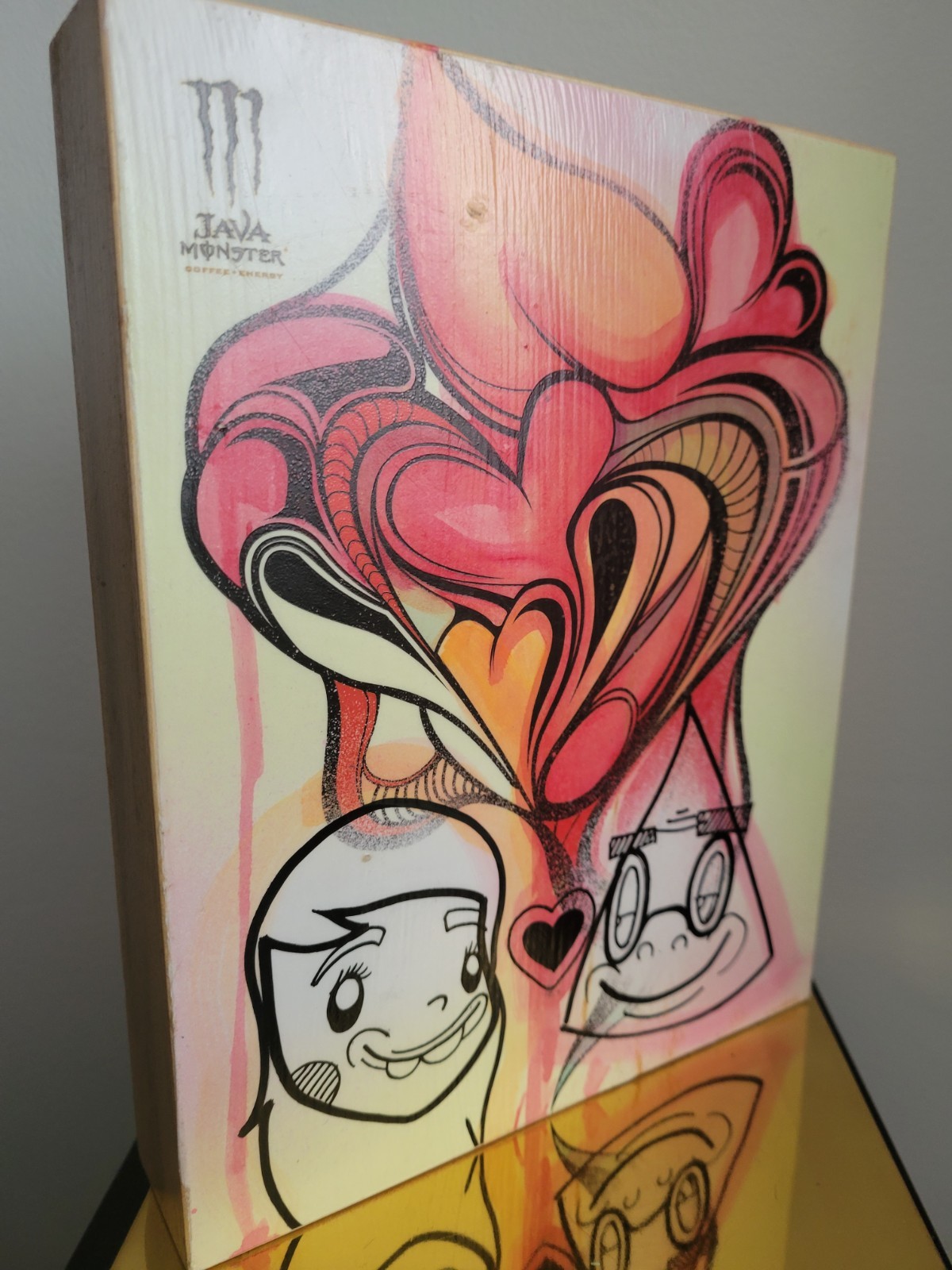 Original Java Monster Handpainted Art on Wood  Steve Tipton Kasey Mahoney SIGNED