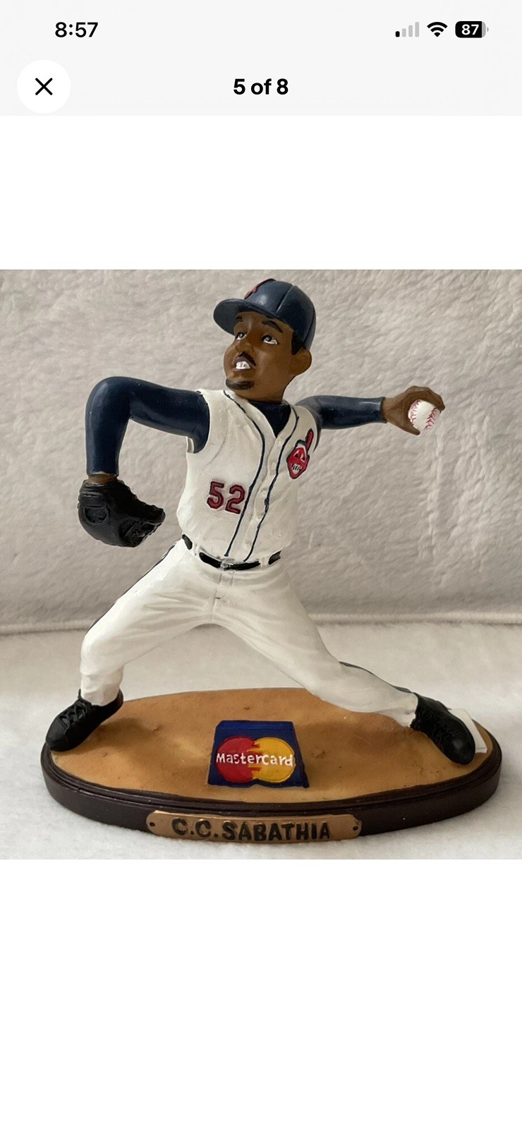 C.C. SABATHIA 2005 CLEVELAND INDIANS COLLECTOR FIGURE NEW IN BOX SGA C.C. SABATHIA 2005 CLEVELAND INDIANS COLLECTOR FIGURE NEW IN BOX SGA