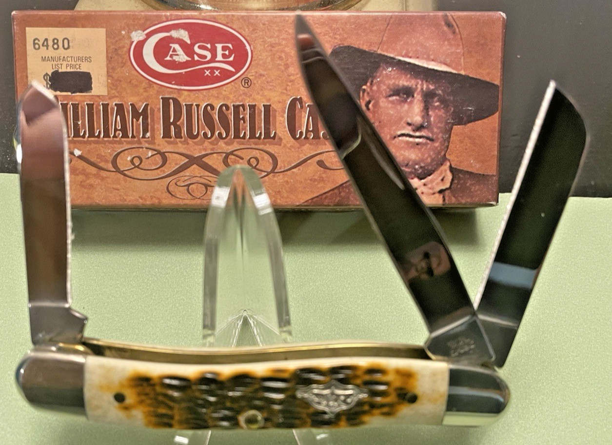 2009 William Russell Case WR XX Molasses Bone Stockman 3 Blade 6318 SS - New 2009 William Russell Case WR XX Molasses Bone Stockman 3 Blade 6318 SS - New