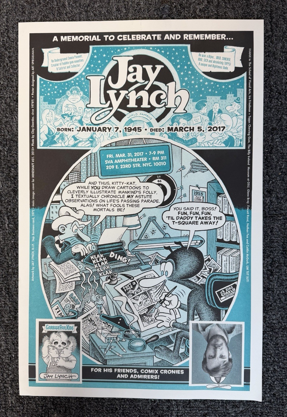 2017 WACKY PACKAGES Garbage Pail Kids Underground Comix JAY LYNCH Spiegelman