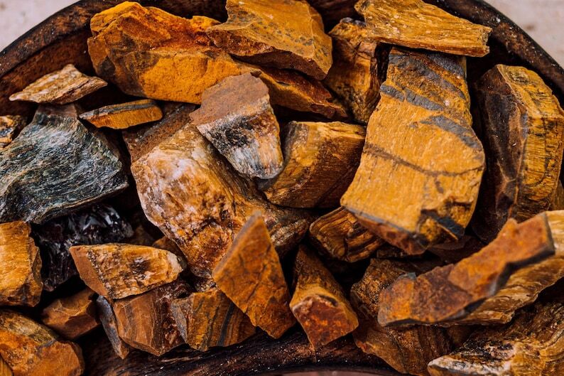 Bulk Raw Tigers Eye Crystal Rough Gem Stones by Pound for Tumbling Healing Reiki Bulk Raw Tigers Eye Crystal Rough Gem Stones by Pound for Tumbling Healing Reiki