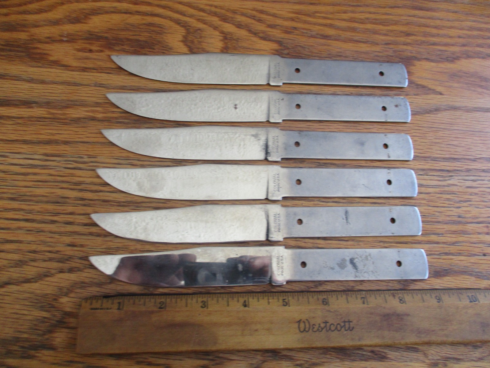 6 Carbon Steel Knife Blade Blank Blank's NOS Colonial Knife USA 6 Carbon Steel Knife Blade Blank Blank's NOS Colonial Knife USA